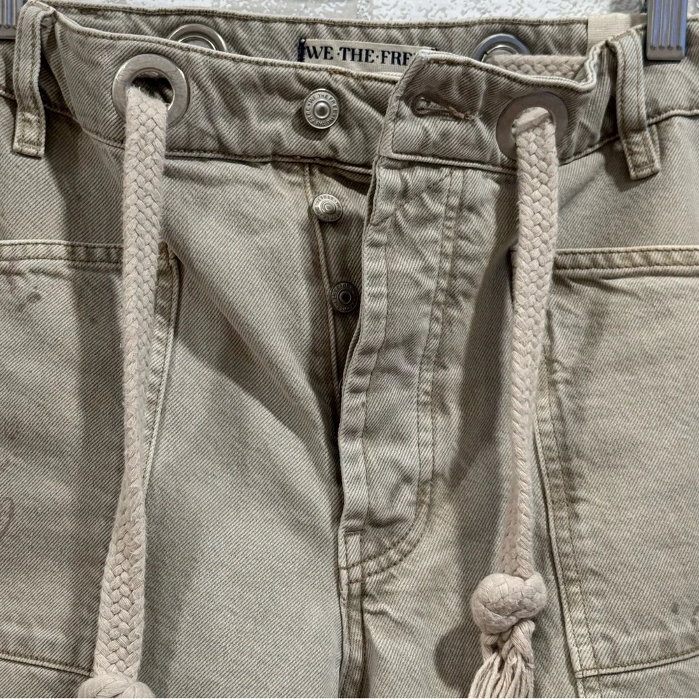FREE PEOPLE WE THE FREE MOXIE LOW SLUNG PULL ON BARREL JEANS - JETTY - SZ - 29 - Picture 7 of 13